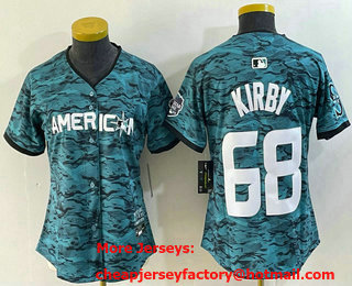 Women's Seattle Mariners #68 George Kirby Aqua 2023 All Star Cool Base Jersey