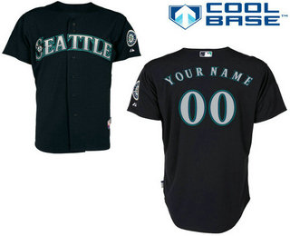 Women's Seattle Mariners Customized Navy Blue Jersey