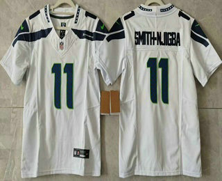 Women's Seattle Seahawks #11 Jaxon Smith Njigba Limited FUSE White Vapor Jersey