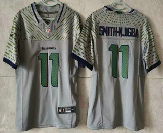 Women's Seattle Seahawks #11 Jaxon Smith Njigba Limited Gray Rivalries FUSE Vapor Jersey