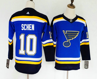 Women's St. Louis Blues #10 Brayden Schenn Blue 2017-2018 Hockey Stitched NHL Jersey