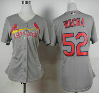 Women's St. Louis Cardinals #52 Michael Wacha 2015 Grey Jersey
