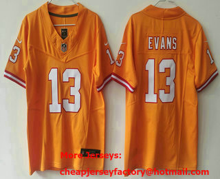 Women's Tampa Bay Buccaneers #13 Mike Evans Orange 2023 FUSE Vapor Limited Stitched Jersey
