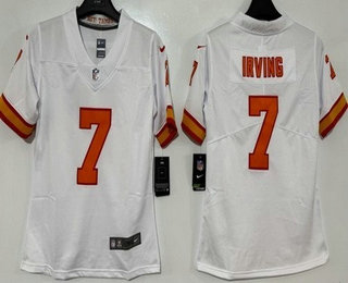 Women's Tampa Bay Buccaneers #7 Bucky Irving Limited White Throwback Vapor Jersey