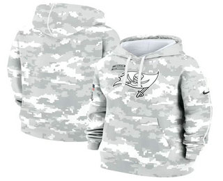 Women's Tampa Bay Buccaneers Arctic Camo 2024 Salute to Service Club Fleece Pullover Hoodie