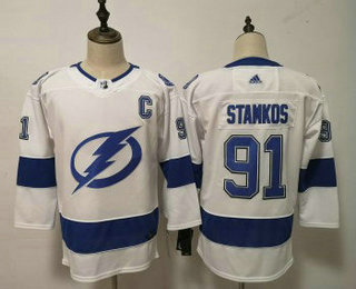 Women's Tampa Bay Lightning #91 Steven Stamkos White 2017-2018 Hockey Stitched NHL Jersey