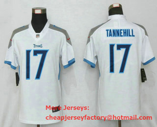 Women's Tennessee Titans #17 Ryan Tannehill Nike White New 2018 Vapor Untouchable Limited Jersey
