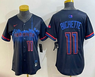 Women's Toronto Blue Jays #11 Bo Bichette Black 2024 City Connect Limited Jersey