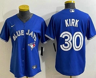 Women's Toronto Blue Jays #30 Alejandro Kirk Blue Cool Base Jersey