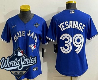 Women's Toronto Blue Jays #39 Trey Yesavage Blue 2025 World Series Cool Base Jersey