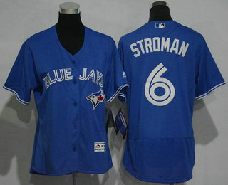 Women's Toronto Blue Jays #6 Marcus Stroman Royal Blue 2016 Flexbase Stitched Baseball Jersey