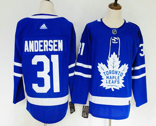 Women's Toronto Maple Leafs #31 Frederik Andersen Royal Blue Home 2017-2018 Hockey Stitched NHL Jersey