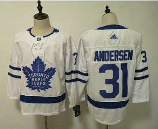 Women's Toronto Maple Leafs #31 Frederik Andersen White 2017-2018 Hockey Stitched NHL Jersey