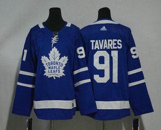 Women's Toronto Maple Leafs #91 John Tavares Royal Blue Home Stitched NHL Jersey
