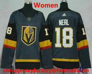Women's Vegas Golden Knights #18 James Neal Gray 2017-2018 Hockey Stitched NHL Jersey