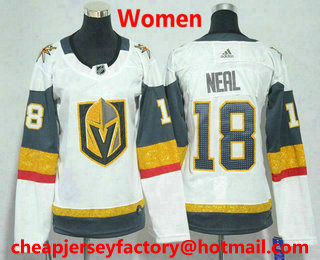 Women's Vegas Golden Knights #18 James Neal White 2017-2018 Hockey Stitched NHL Jersey