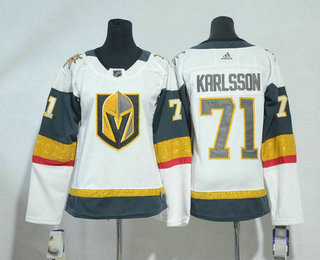 Women's Vegas Golden Knights #71 William Karlsson White 2017-2018 Hockey Stitched NHL Jersey
