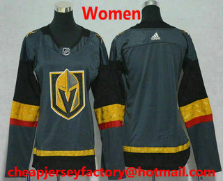 Women's Vegas Golden Knights Blank Gray 2017-2018 Hockey Stitched NHL Jersey