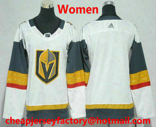 Women's Vegas Golden Knights Blank White 2017-2018 Hockey Stitched NHL Jersey