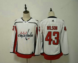 Women's Washington Capitals #43 Tom Wilson White 2017-2018 Hockey Stitched NHL Jersey