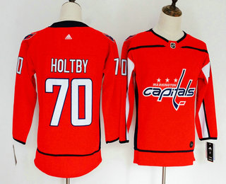 Women's Washington Capitals #70 Braden Holtby Red 2017-2018 Hockey Stitched NHL Jersey