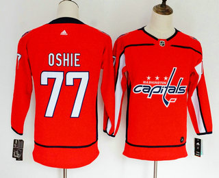 Women's Washington Capitals #77 T.J. Oshie Red 2017-2018 Hockey Stitched NHL Jersey