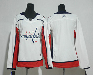 Women's Washington Capitals Blank White 2017-2018 Hockey Stitched NHL Jersey