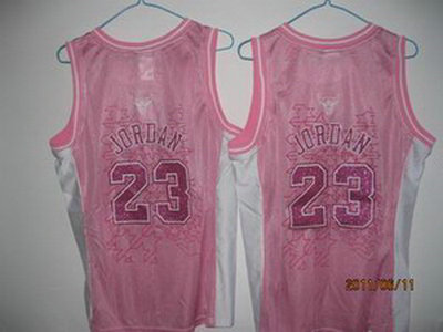 Women Chicago Bulls 23 Jordan pink jersey