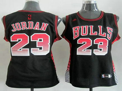 Women Chicago Bulls 23 Michael Jordan Black Revolution 30 Swingman Jersey