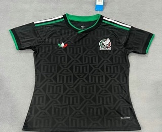 Women Mexico 2026 Blank Black Third 2026 World Cup Soccer Jersey Kit
