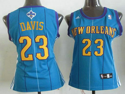 Women New Orleans Hornets 23 Anthony Davis Blue Revolution 30 Swingman Jerseys