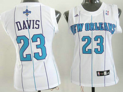 Women New Orleans Hornets 23 Anthony Davis White Revolution 30 Swingman Jerseys