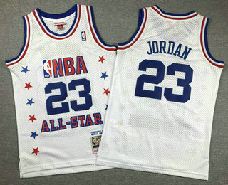 Youth 2003 All-Star #23 Michael Jordan White Hardwood Swingman Throwback Jersey