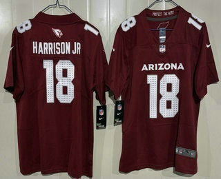 Youth Arizona Cardinals #18 Marvin Harrison Jr Limited Red Vapor Jersey