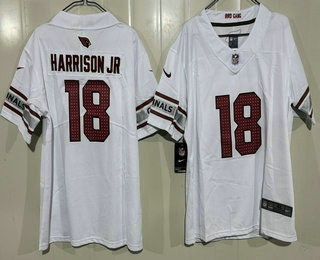 Youth Arizona Cardinals #18 Marvin Harrison Jr Limited White Vapor Jersey