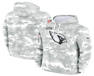 Youth Arizona Cardinals Arctic Camo 2024 Salute to Service Club Fleece Pullover Hoodie
