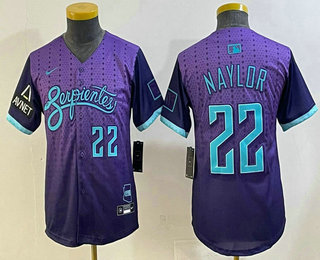 Youth Arizona Diamondbacks #22 Josh Naylor Number Purple 2025 City Connect Limited Jersey