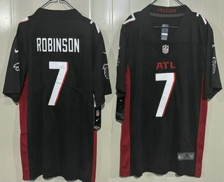 Youth Atlanta Falcons #7 Bijan Robinson Limited Black Vapor Jersey