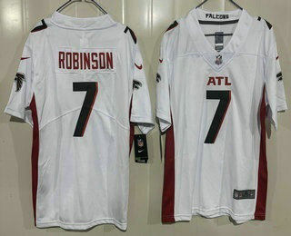 Youth Atlanta Falcons #7 Bijan Robinson Limited White Vapor Jersey