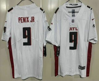 Youth Atlanta Falcons #9 Michael Penix Jr Limited White Vapor Jersey
