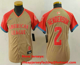 Youth Baltimore Orioles #2 Gunnar Henderson Cream 2024 All Star Limited Stitched Jersey