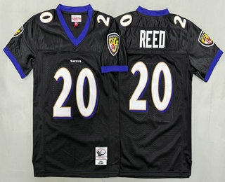 Youth Baltimore Ravens #20 Ed Reed Black 2000 Throwback Jersey
