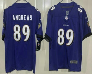 Youth Baltimore Ravens #89 Mark Andrews Limited Purple Vapor Jersey