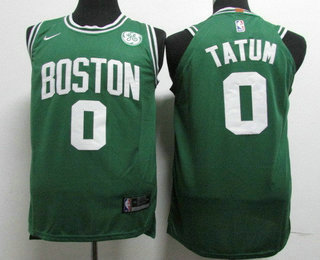Youth Boston Celtics #0 Jayson Tatum Green 2017-2018 Nike Authentic General Electric Stitched NBA Jersey