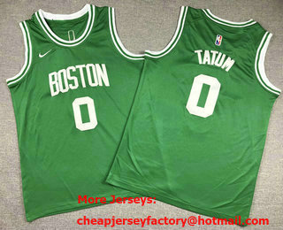 Youth Boston Celtics #0 Jayson Tatum Green 2021 Stitched Jersey