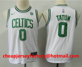 Youth Boston Celtics #0 Jayson Tatum White 2017-2018 Nike Swingman Stitched NBA Jersey