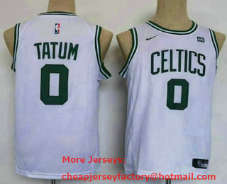 Youth Boston Celtics #0 Jayson Tatum White Icon Sponsor Swingman Jersey