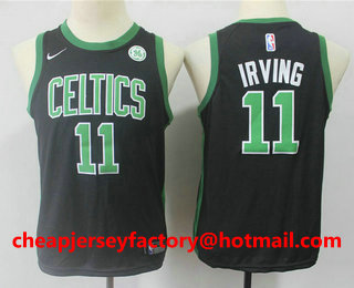Youth Boston Celtics #11 Kyrie Irving Black 2017-2018 Nike Swingman General Electric Stitched NBA Jersey