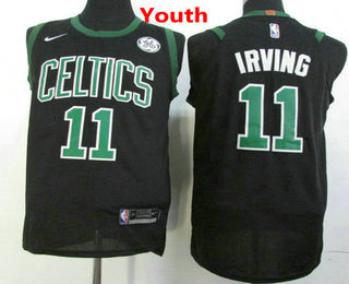 Youth Boston Celtics #11 Kyrie Irving Black 2017-2018 Nike Swingman General Electric Stitched NBA Jersey