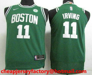 Youth Boston Celtics #11 Kyrie Irving New Green 2017-2018 Nike Authentic General Electric Stitched NBA Jersey
